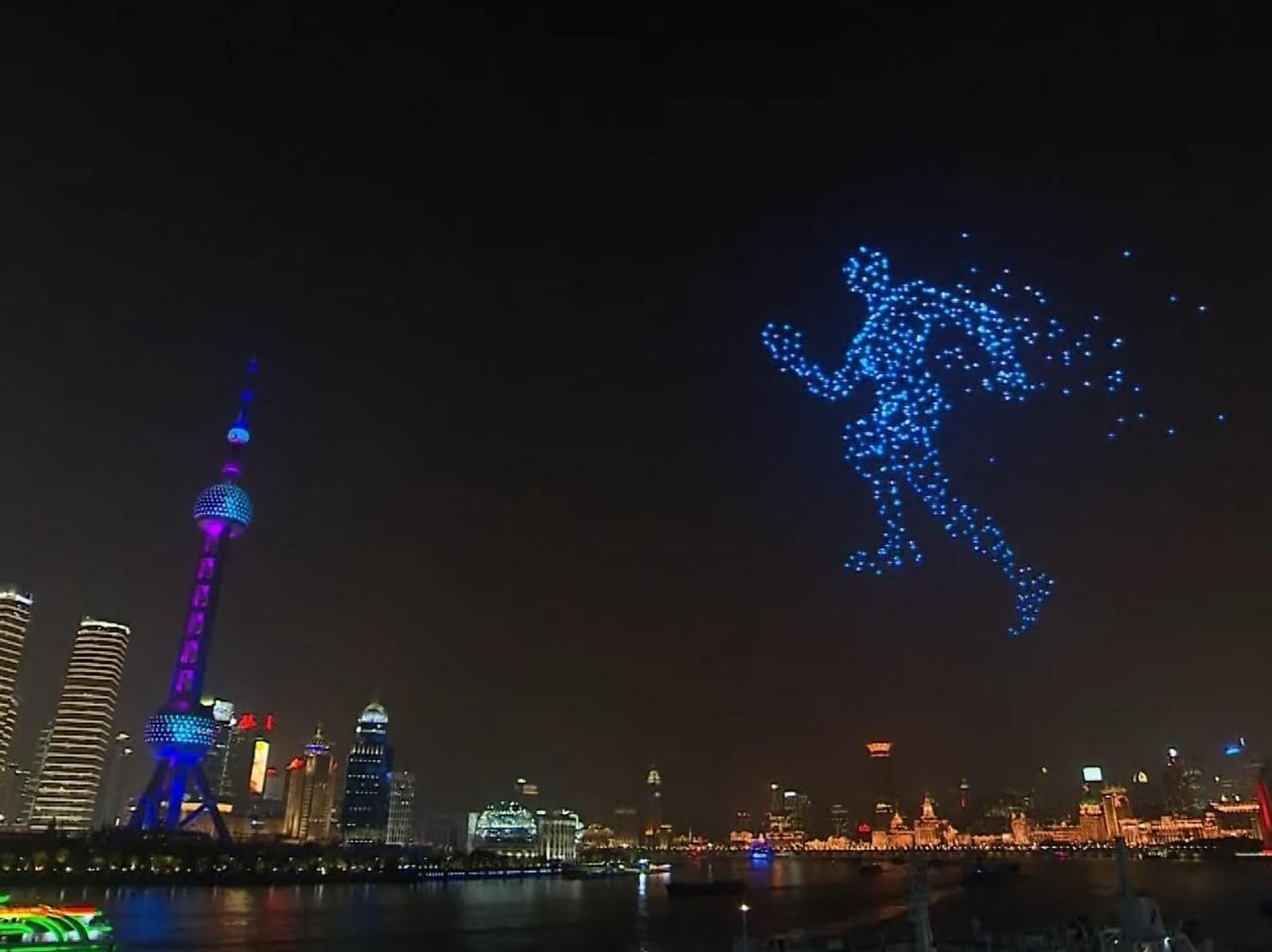 Chinese dragon drone show